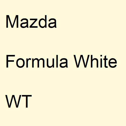 Mazda, Formula White, WT.